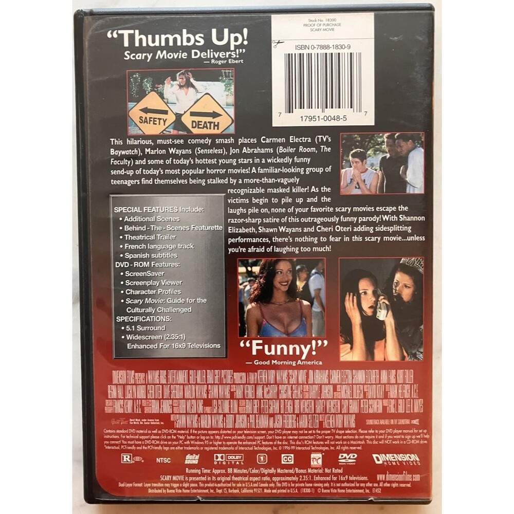 Scary Movie DVD Widescreen - Picture 2 of 3